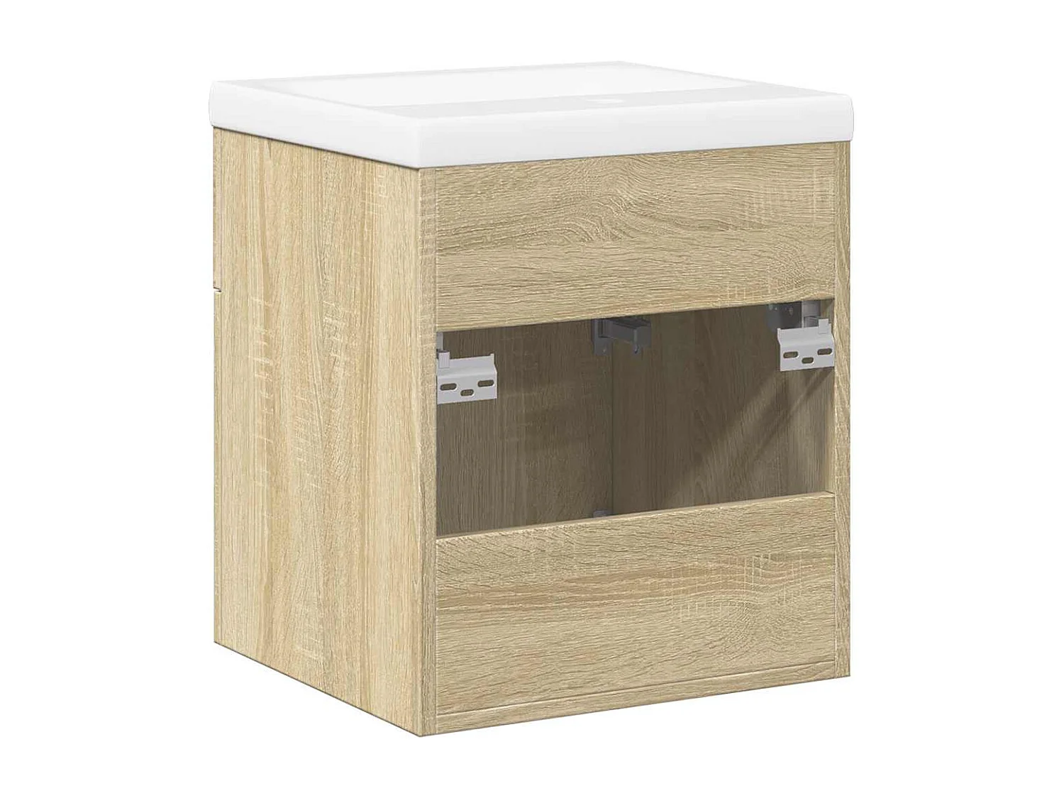 Ensemble de meubles de salle de bain 2 pcs chêne sonoma