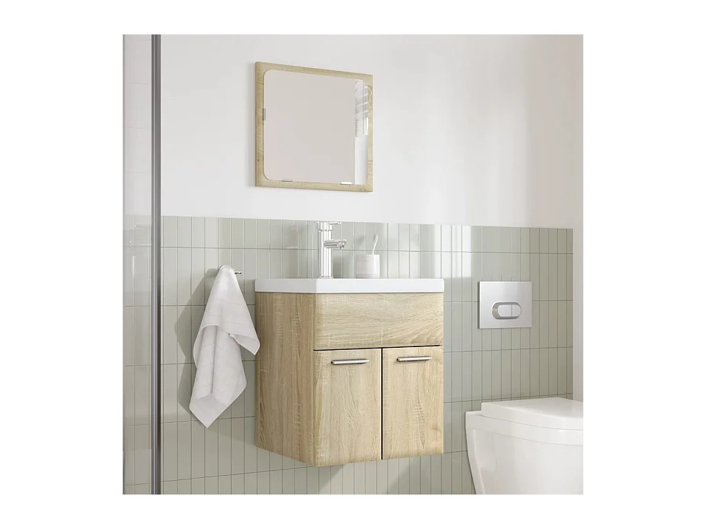 3-delige badkamermeubelset Sonoma eiken