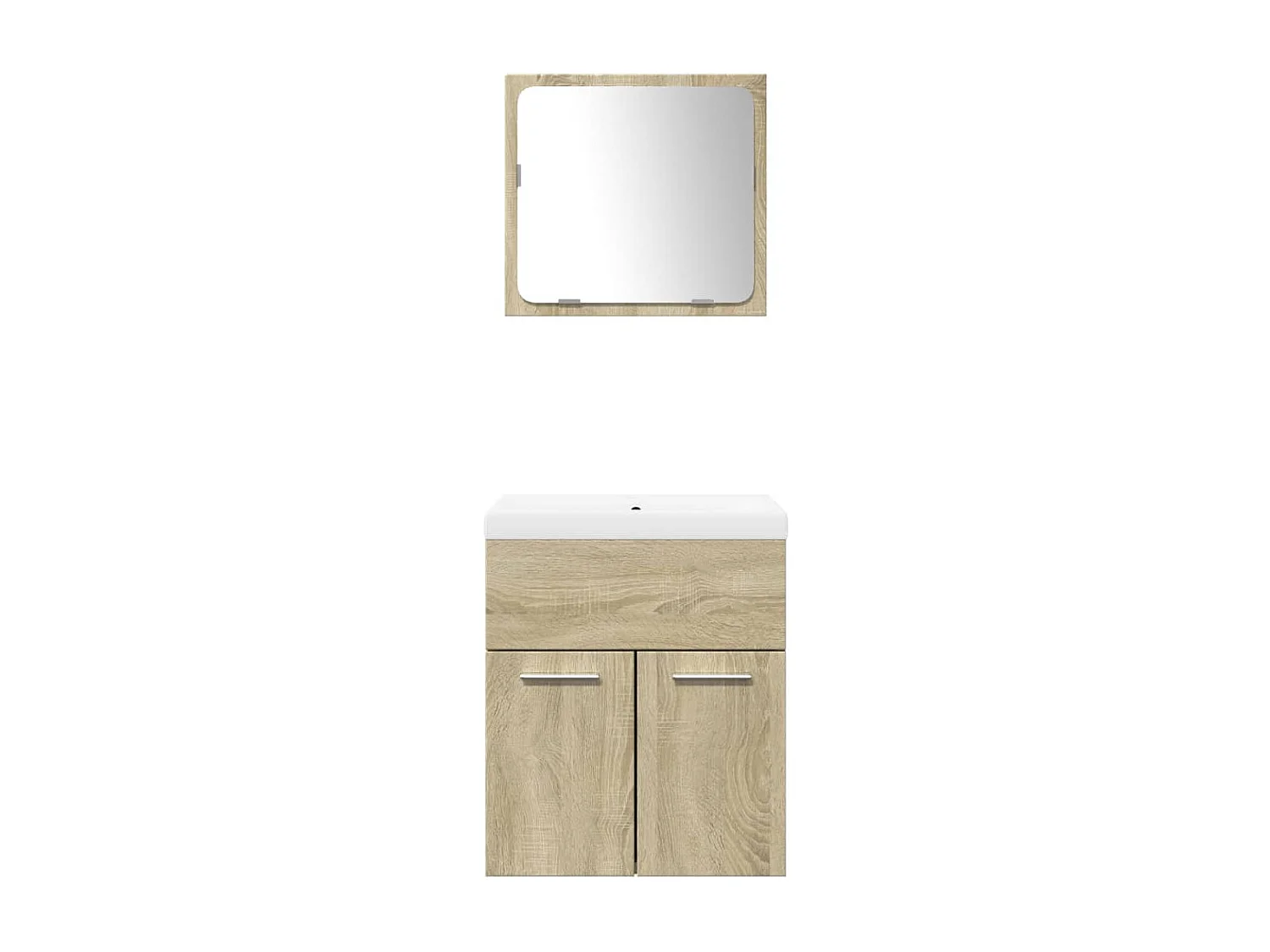 Conjunto de muebles de baño de 3 piezas roble sonoma