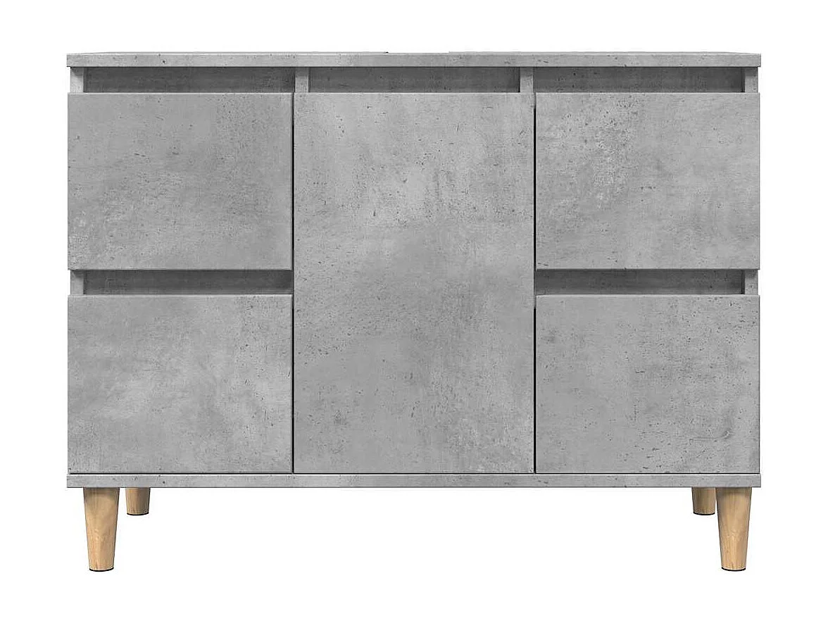 Set di mobili da bagno 3 pezzi grigio cemento