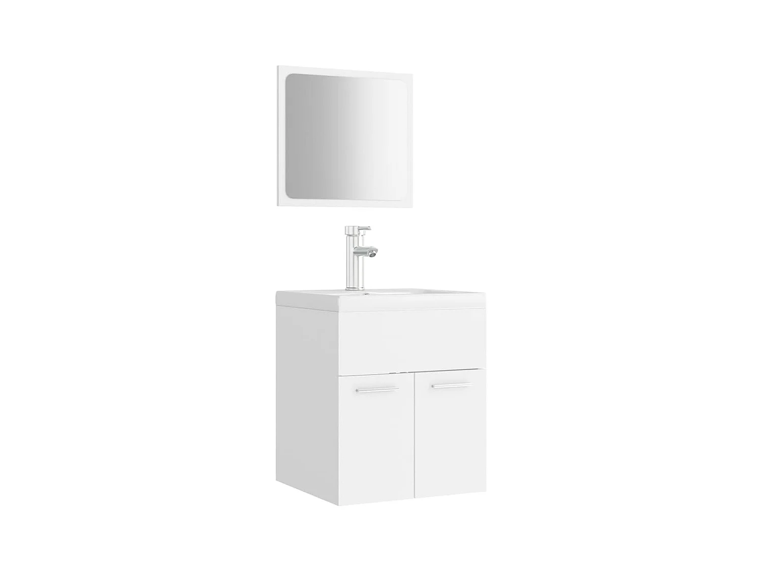 Conjunto de muebles de baño de aglomerado blanco