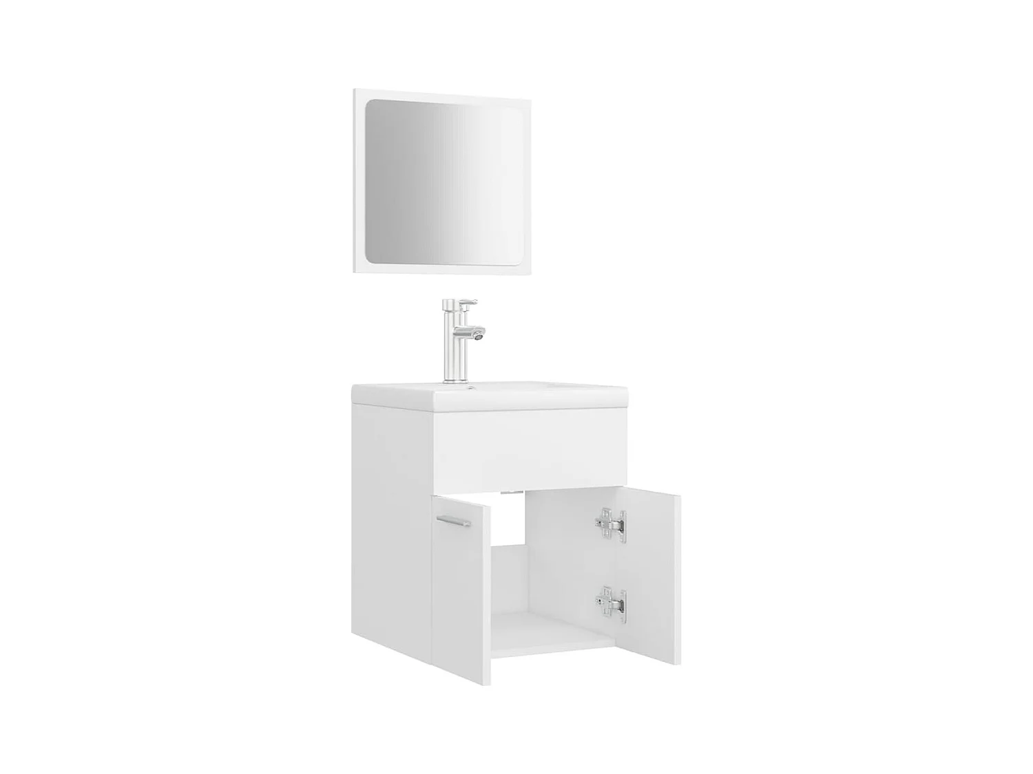 Conjunto de muebles de baño de aglomerado blanco