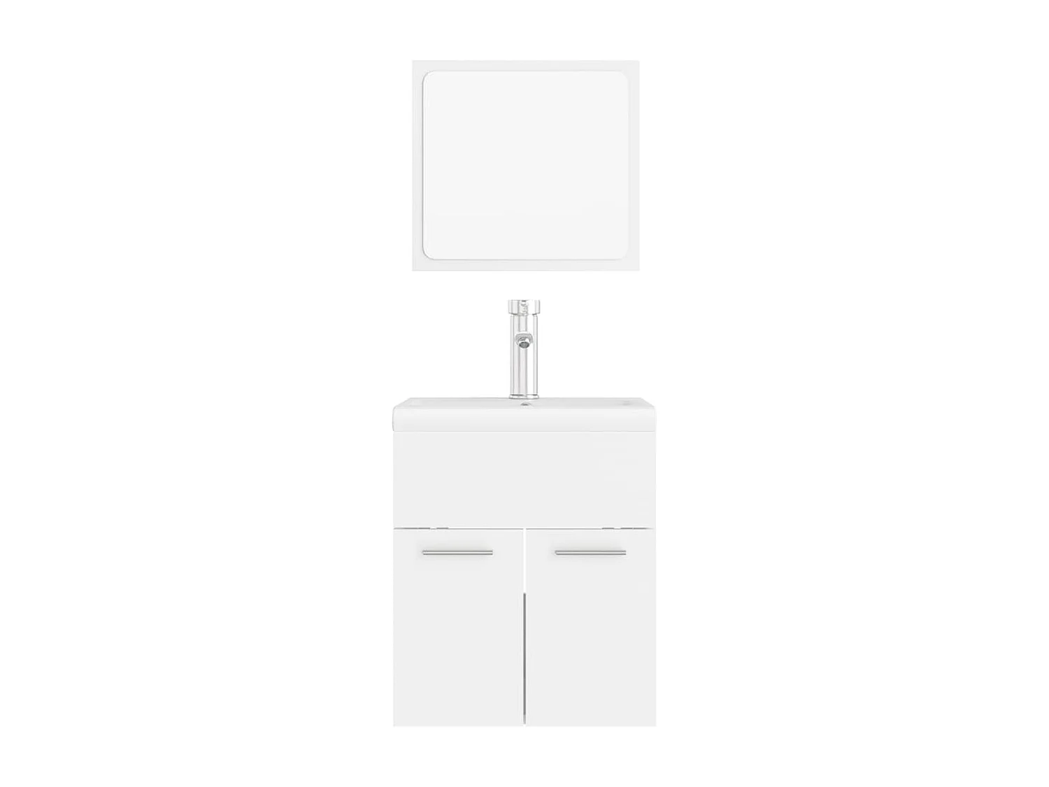 Conjunto de muebles de baño de aglomerado blanco
