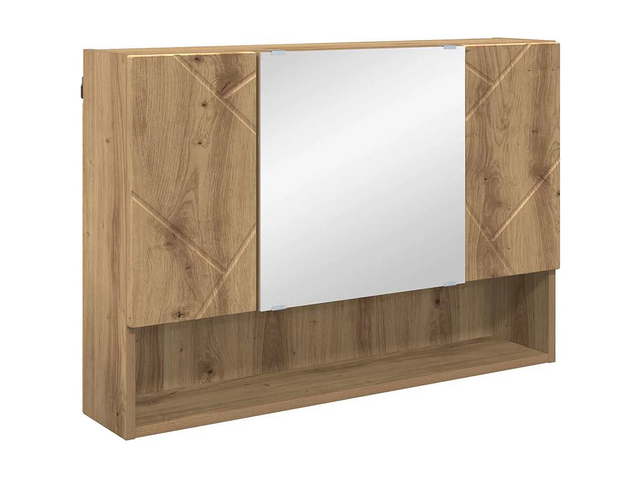 5-delige badkamermeubelset, handgemaakt eikenhout