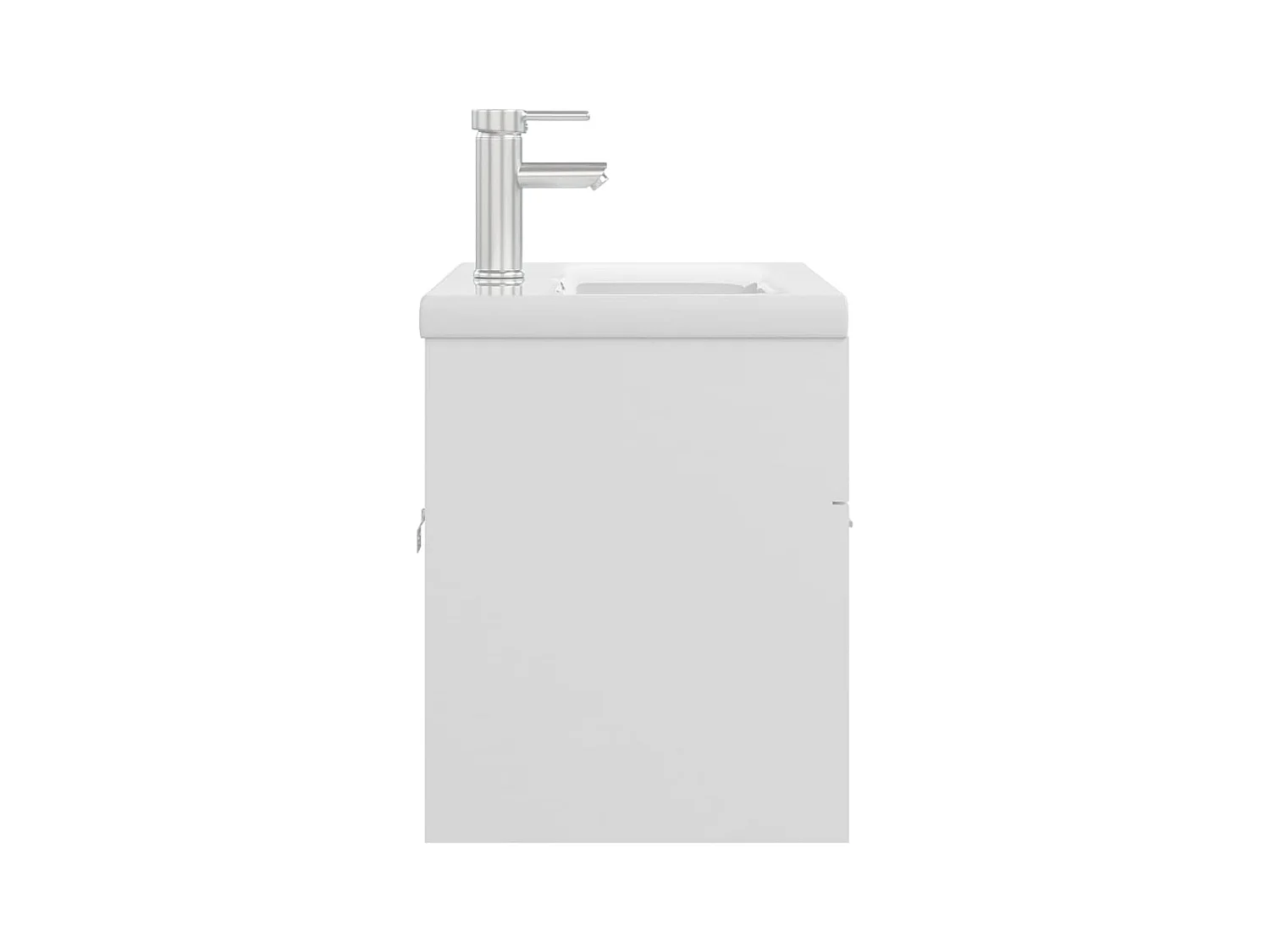 Mueble de lavabo con fregadero integrado Aglomerado blanco