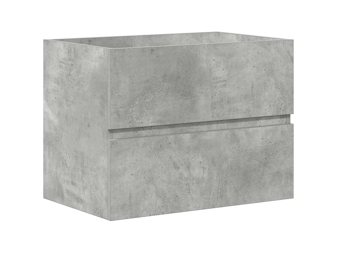 Ensemble de meubles de salle de bain 2 pcs gris béton