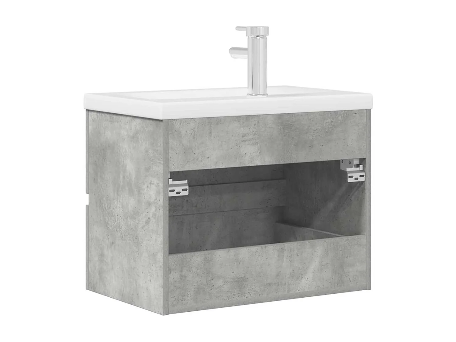 Ensemble de meubles de salle de bain 2 pcs gris béton
