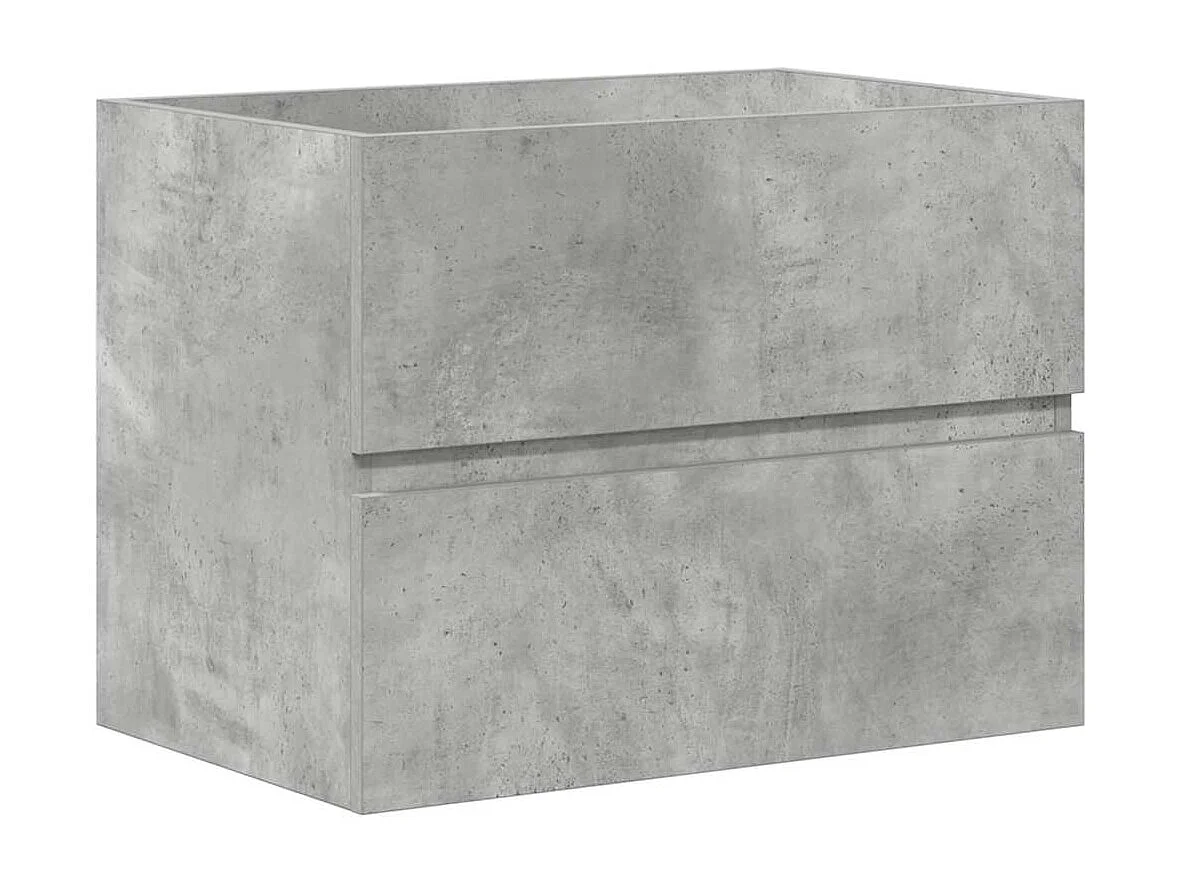 Ensemble de meubles de salle de bain 2 pcs gris béton