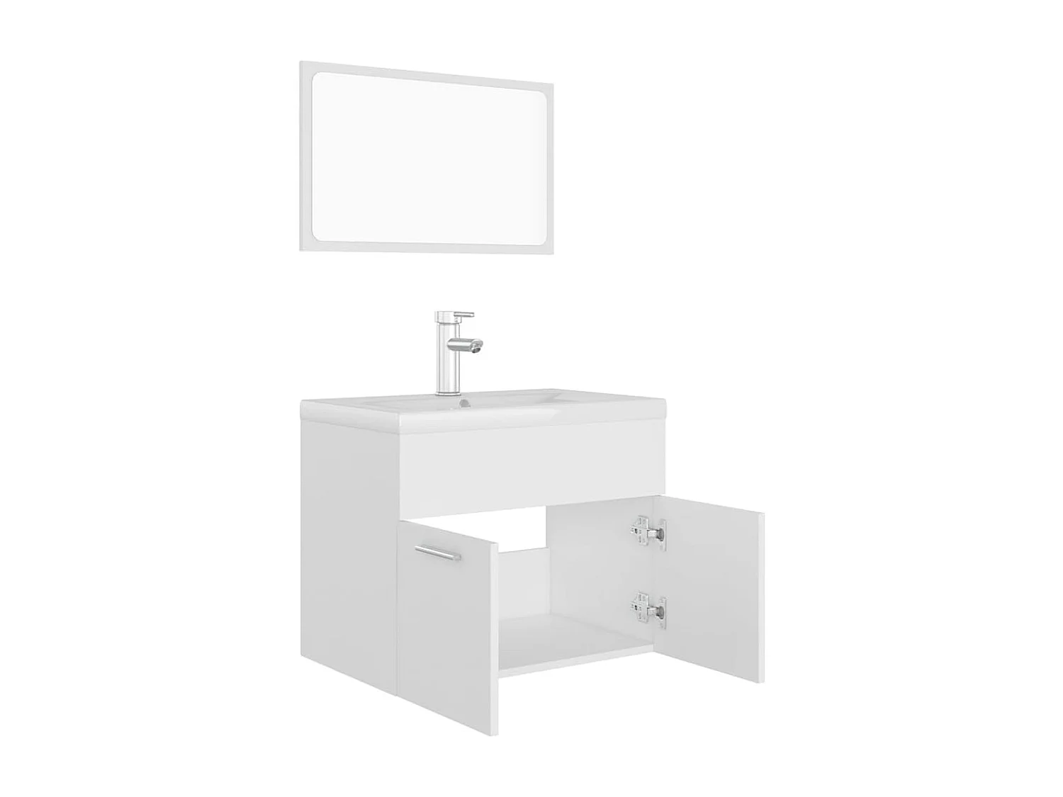 Ensemble de meubles de salle de bain Blanc Aggloméré