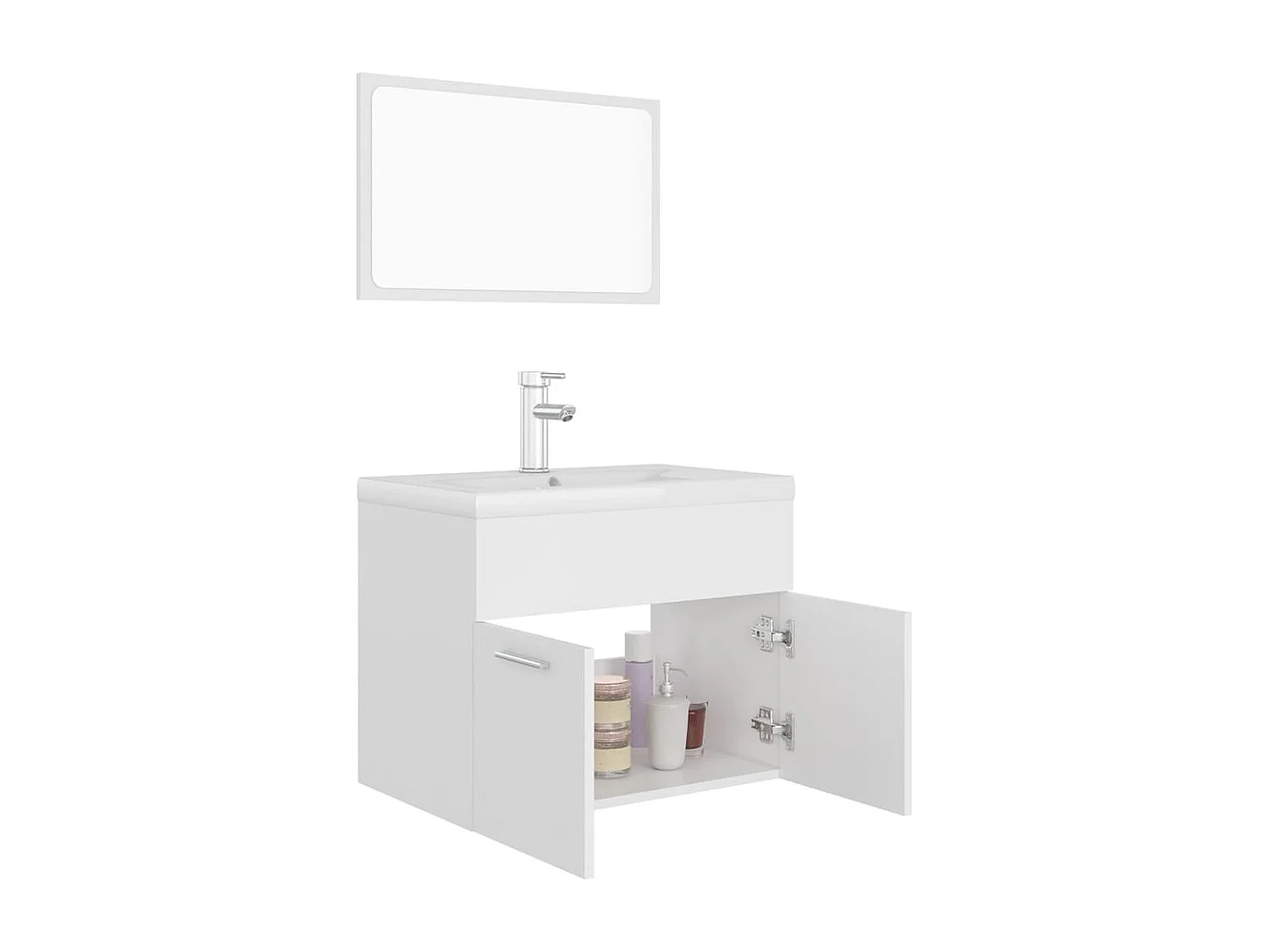 Ensemble de meubles de salle de bain Blanc Aggloméré