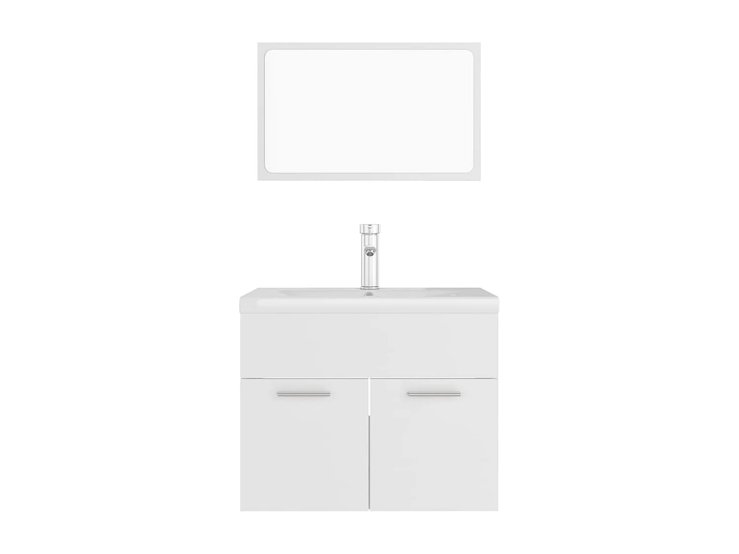 Ensemble de meubles de salle de bain Blanc Aggloméré