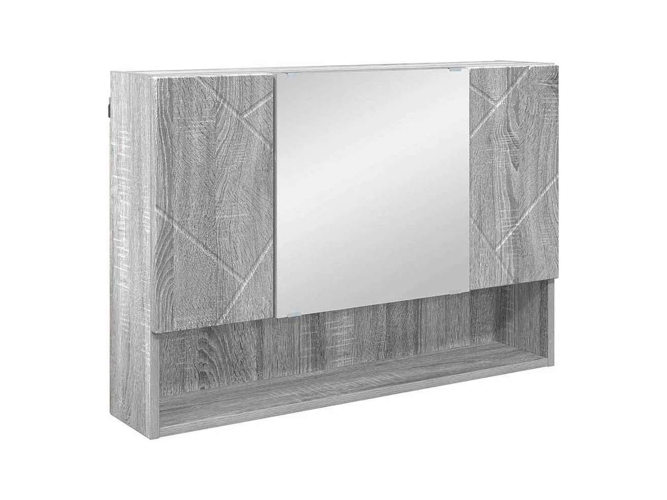 Ensemble de mobilier de salle de bain 4 pcs Sonoma gris