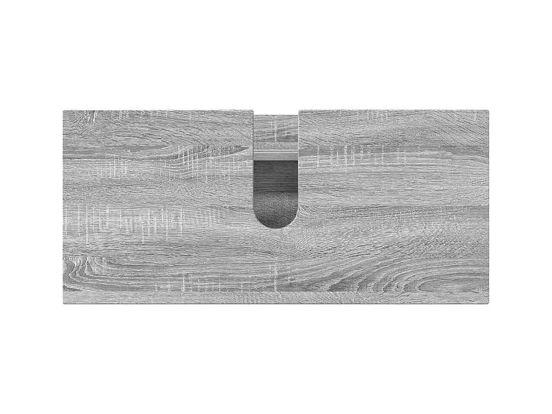 Ensemble de mobilier de salle de bain 4 pcs Sonoma gris