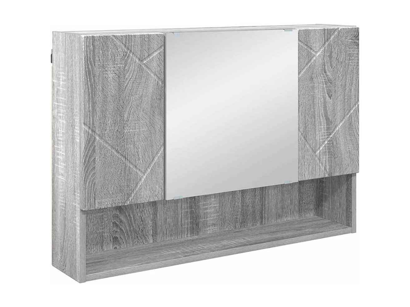 Ensemble de mobilier de salle de bain 4 pcs Sonoma gris