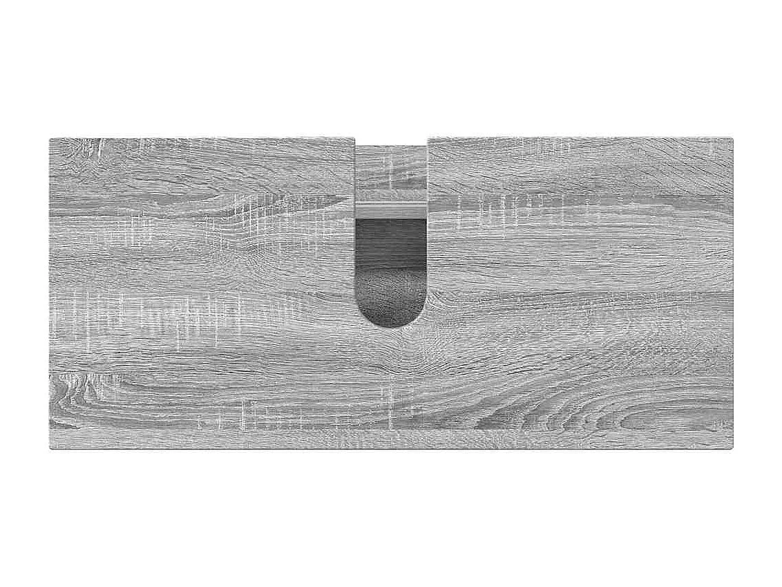 Ensemble de mobilier de salle de bain 4 pcs Sonoma gris