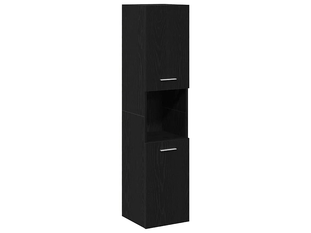 4-teiliges Badmöbel-Set Schwarze Eiche