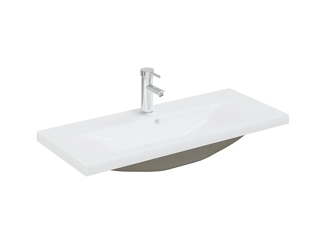 Mueble de lavabo y lavabo integrado, roble artesanal, madera de ingeniería