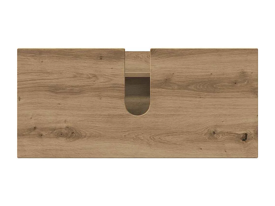 5-delige badkamermeubelset, handgemaakt eikenhout