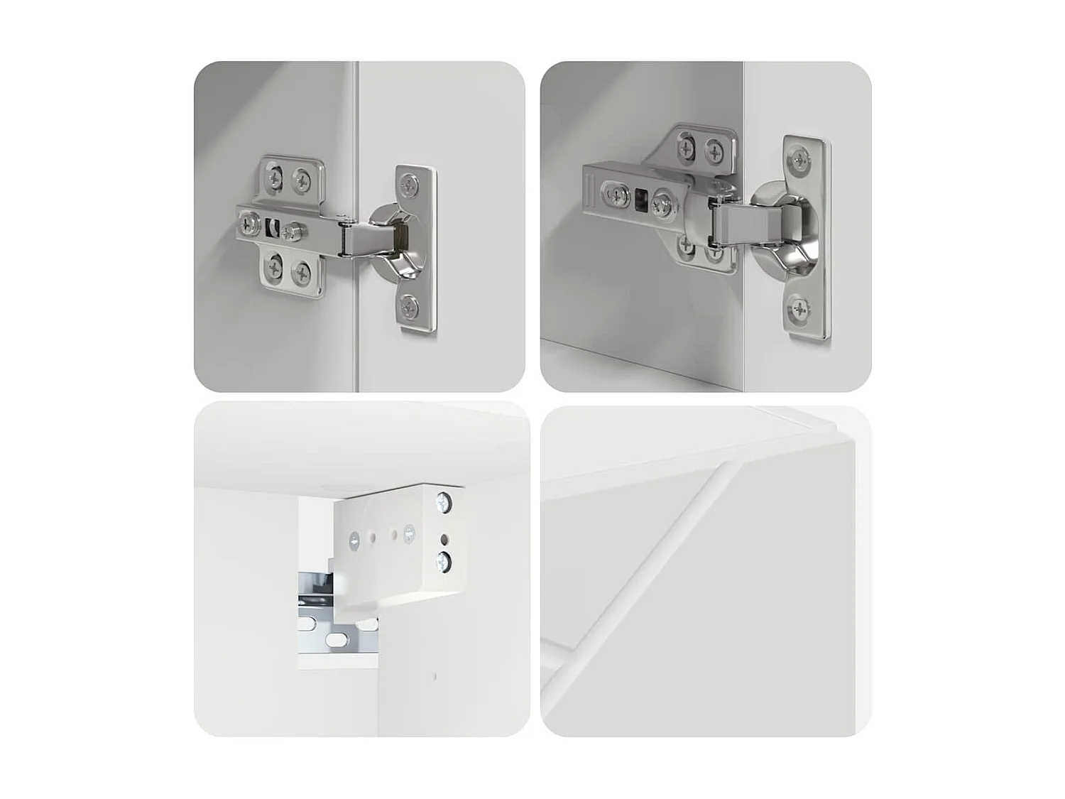 Conjunto de muebles de baño con cajón 4 piezas Blanco