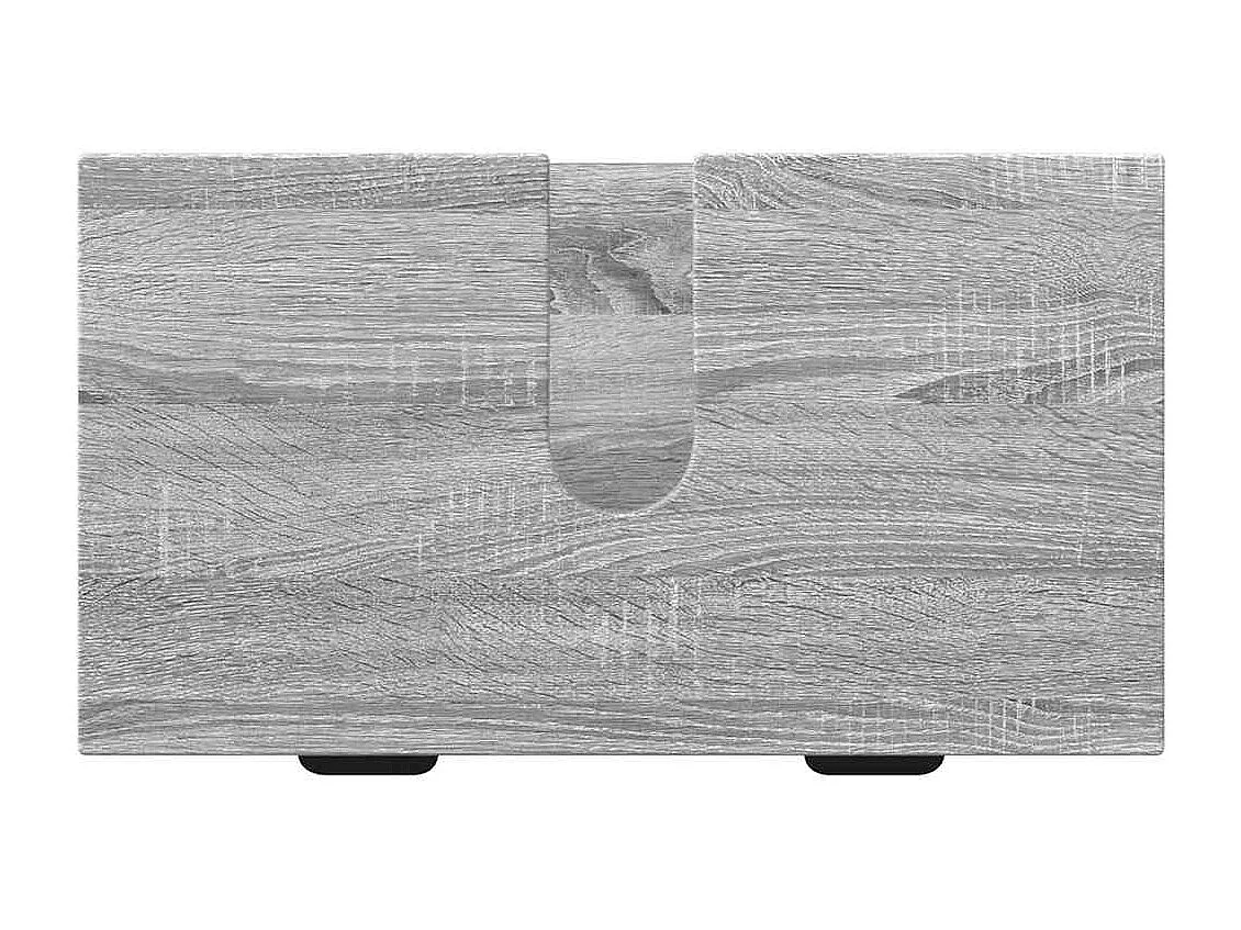 Ensemble de mobilier de salle de bain Plaid 2 pcs Sonoma gris