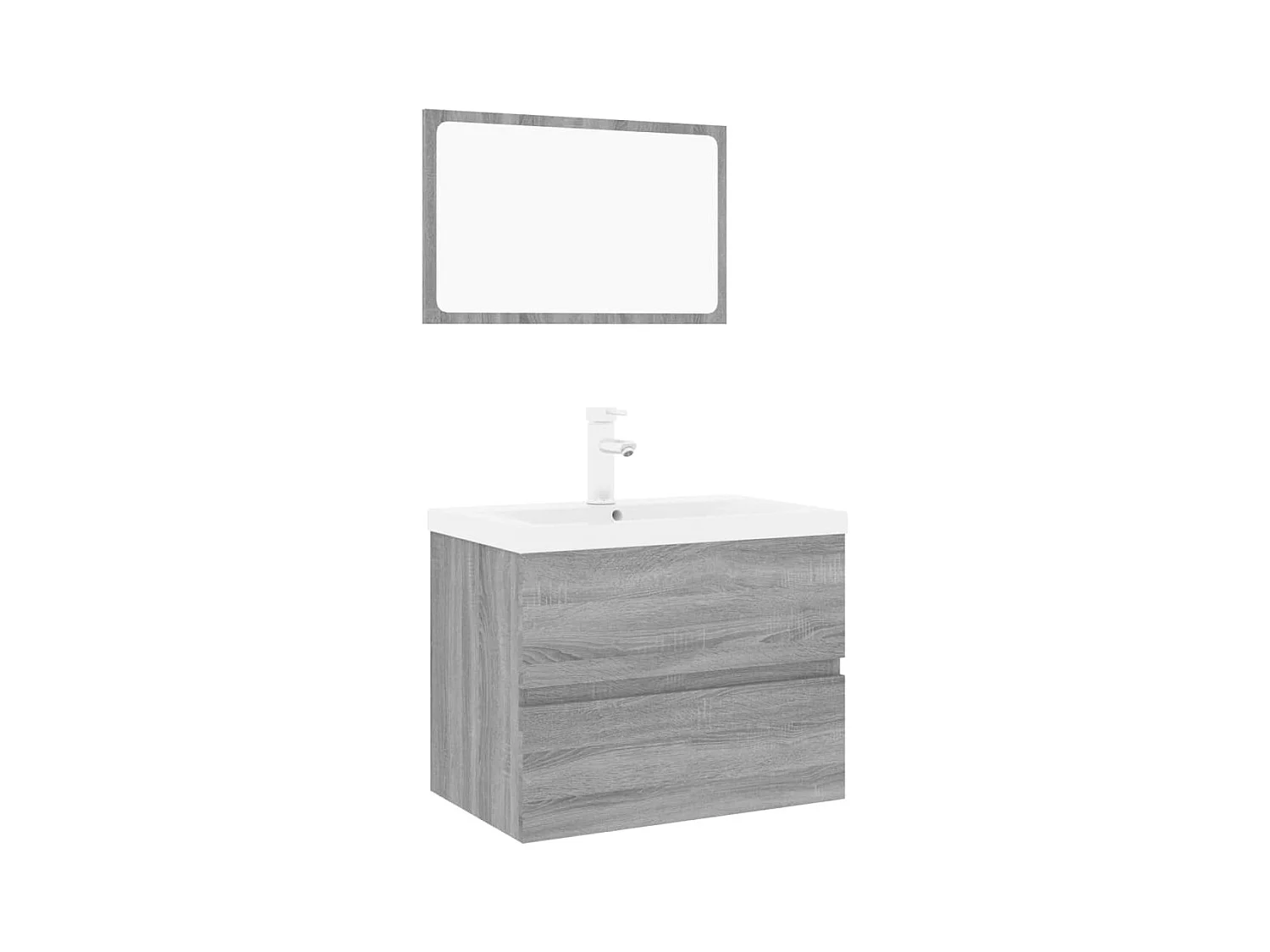 Meubles de salle de bain Sonoma gris Bois d'ingénierie