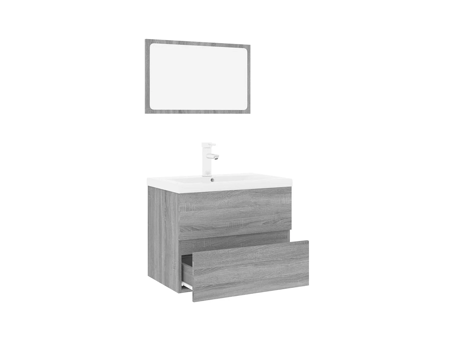 Meubles de salle de bain Sonoma gris Bois d'ingénierie