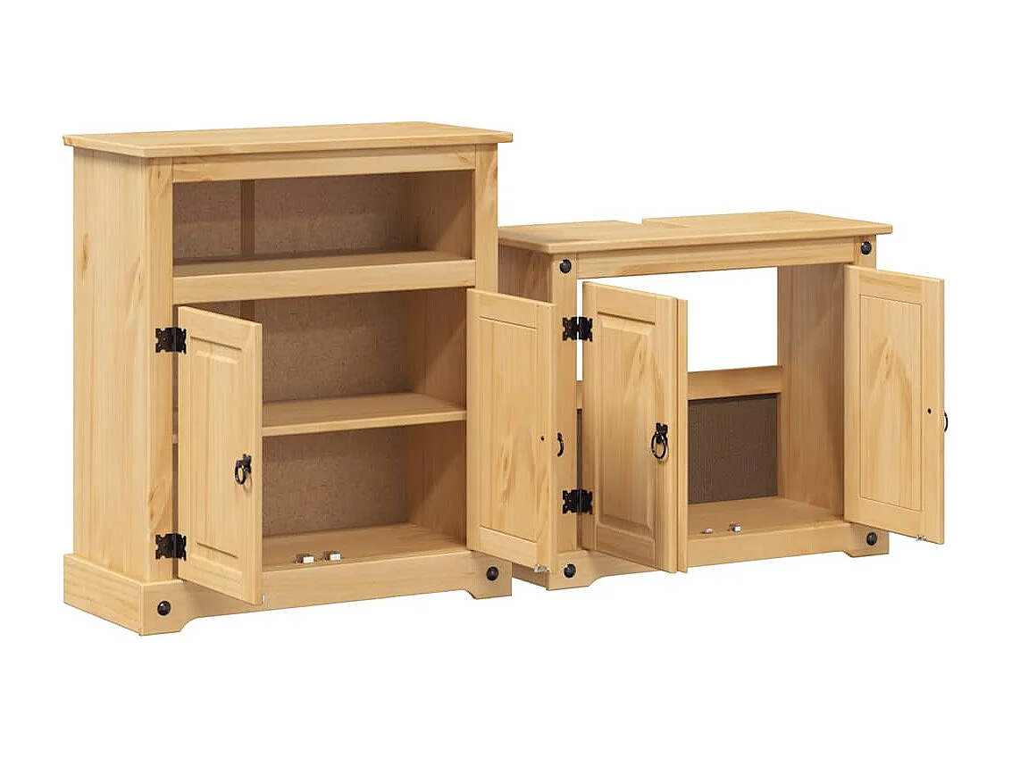 Ensemble de meubles salle de bain 2 pcs Corona bois pin massif