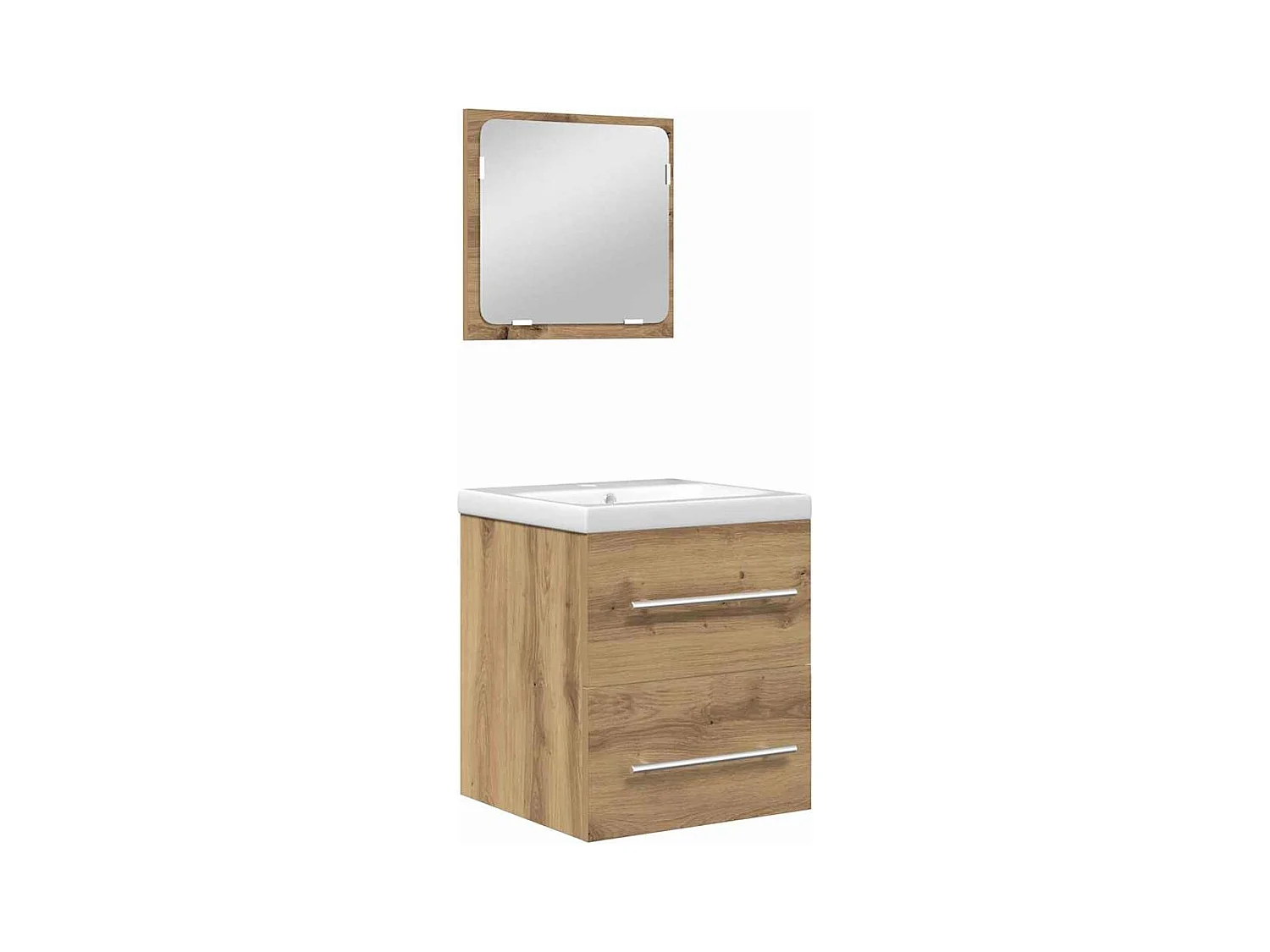 Conjunto de muebles de baño de 2 piezas Roble negro