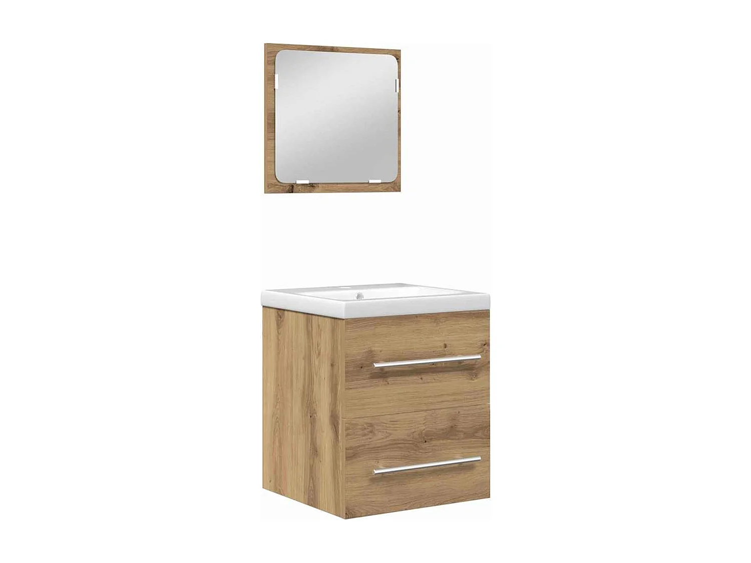 2-delige badkamermeubelset Zwarte eik