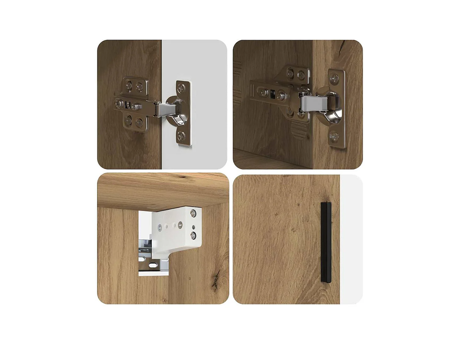 Ensemble de mobilier de salle de bain 4 pcs chêne artisanal