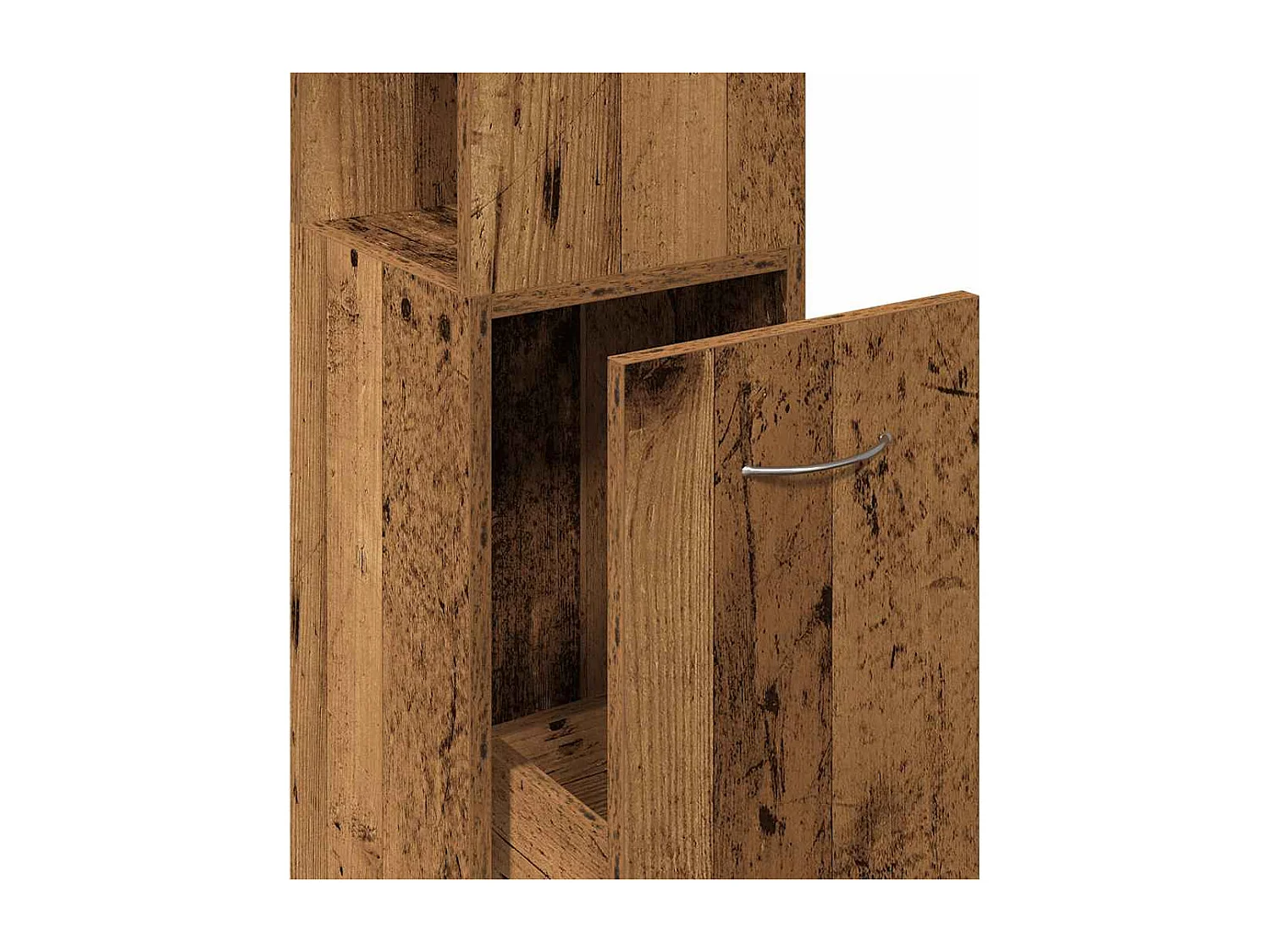 Badkamerkast oud hout 25x25x170cm bewerkt hout