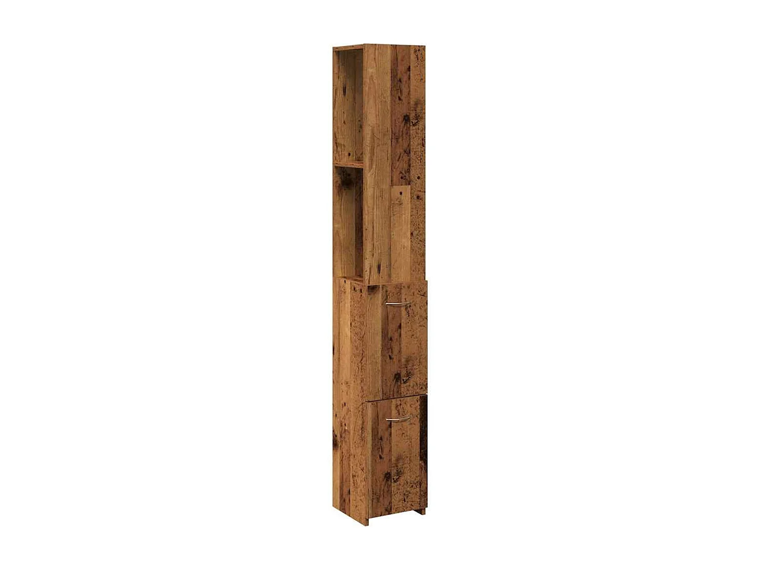Badkamerkast oud hout 25x25x170cm bewerkt hout