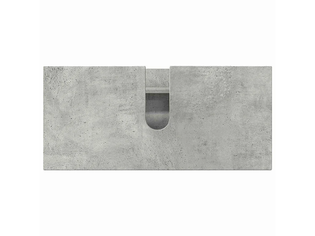 4-teiliges Badmöbel-Set Betongrau