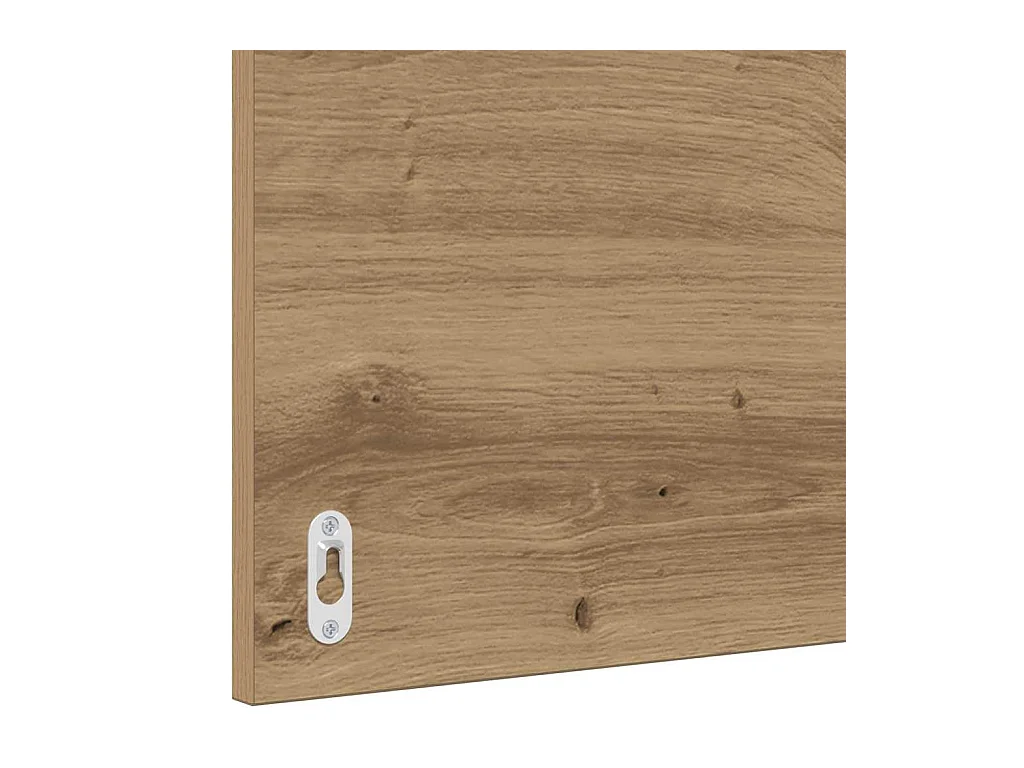 Set di mobili da bagno 3 pezzi in rovere bianco e nero