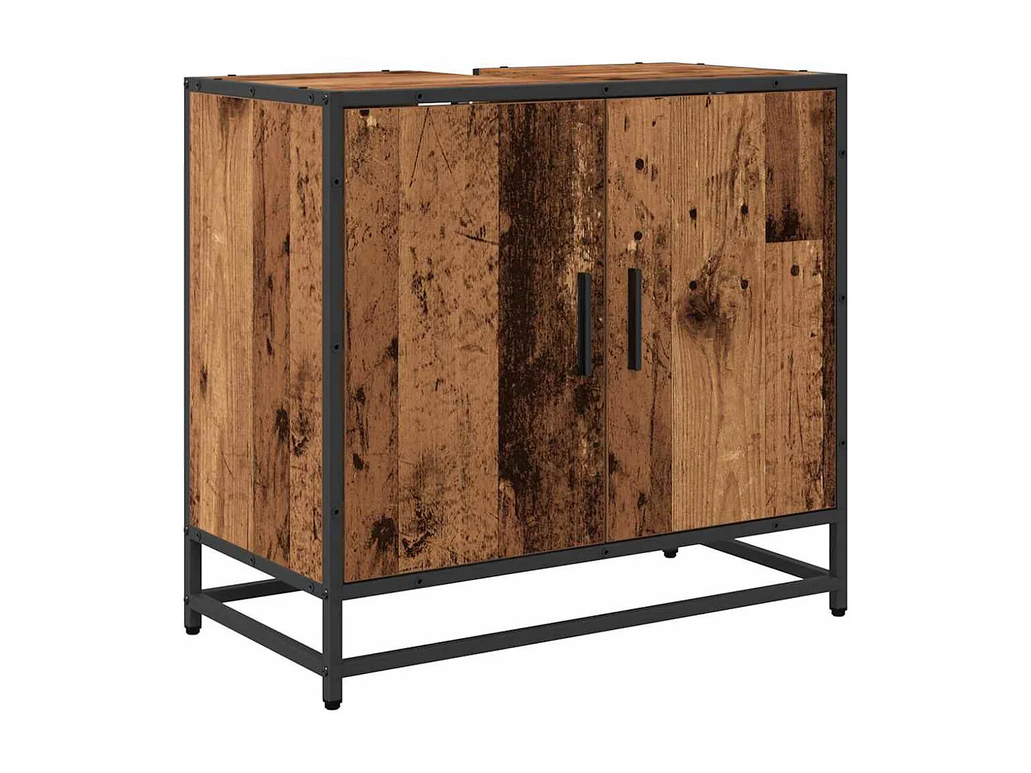 Mueble de baño para lavabo de madera antigua 65 x 33 x 60 cm