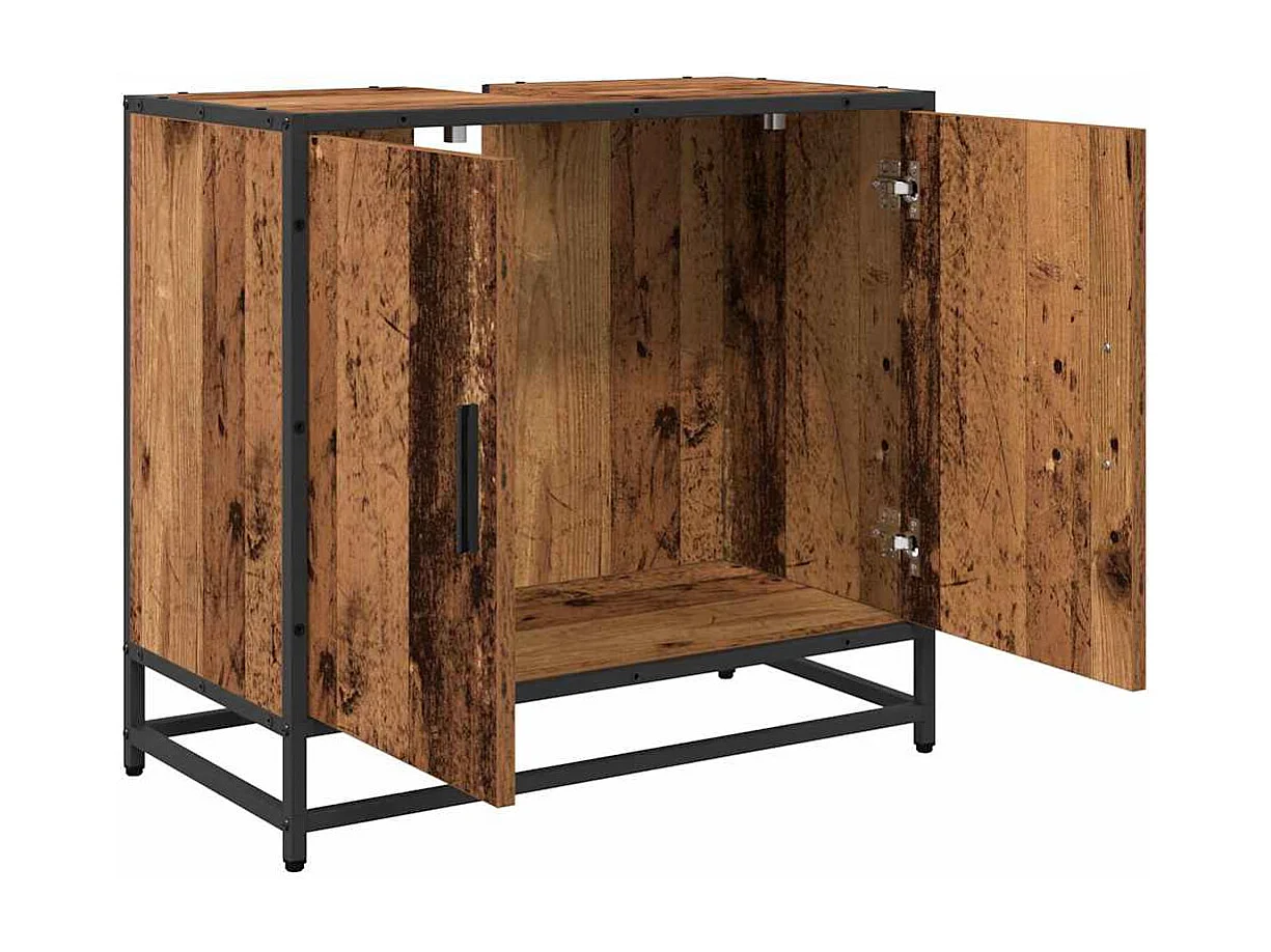 Mueble de baño para lavabo de madera antigua 65 x 33 x 60 cm