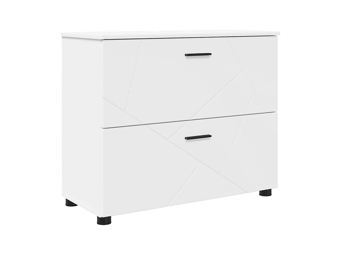 Conjunto de muebles de baño con cajón 4 piezas Blanco