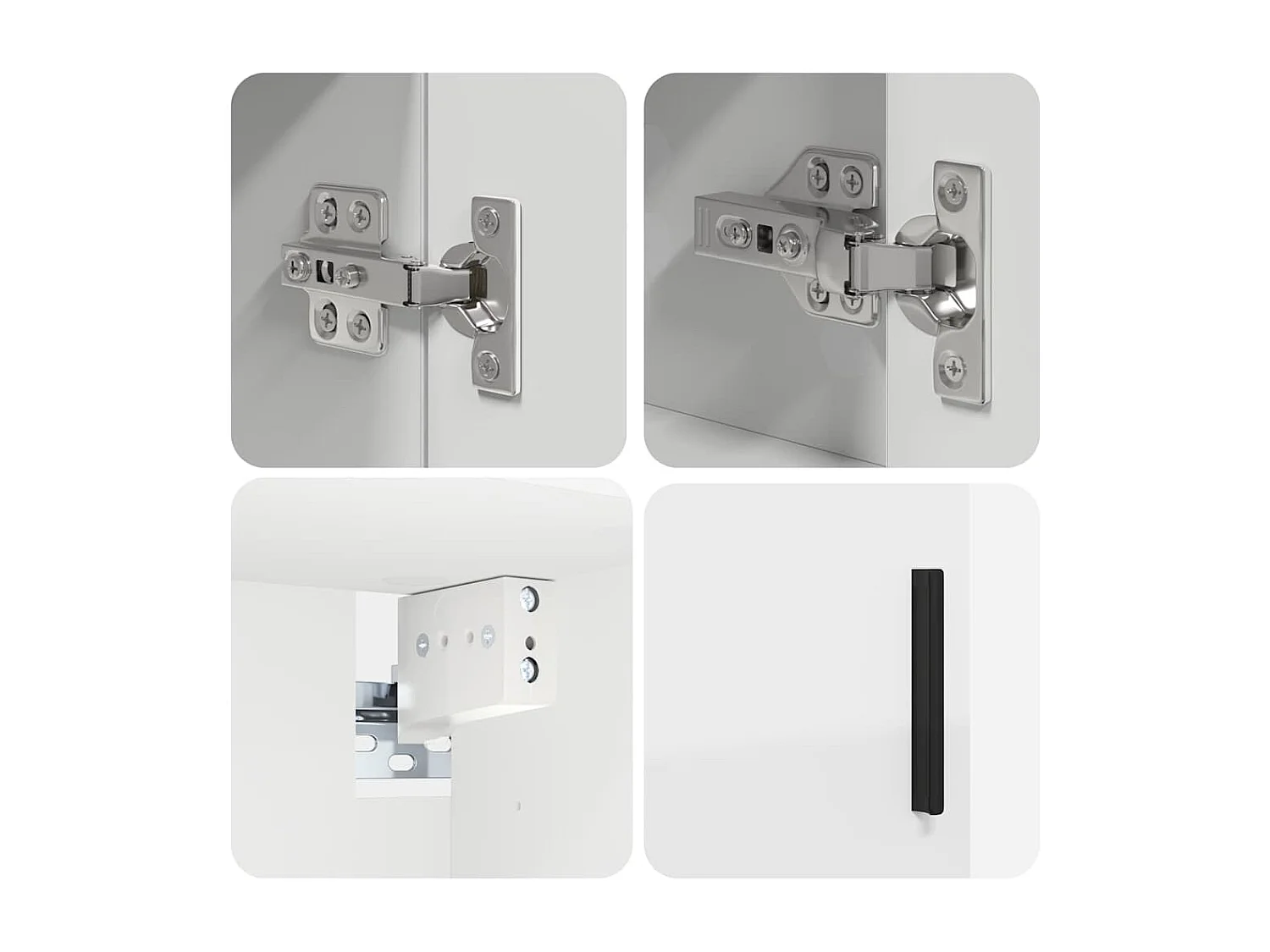 Conjunto de muebles de baño con cajón 4 piezas Blanco