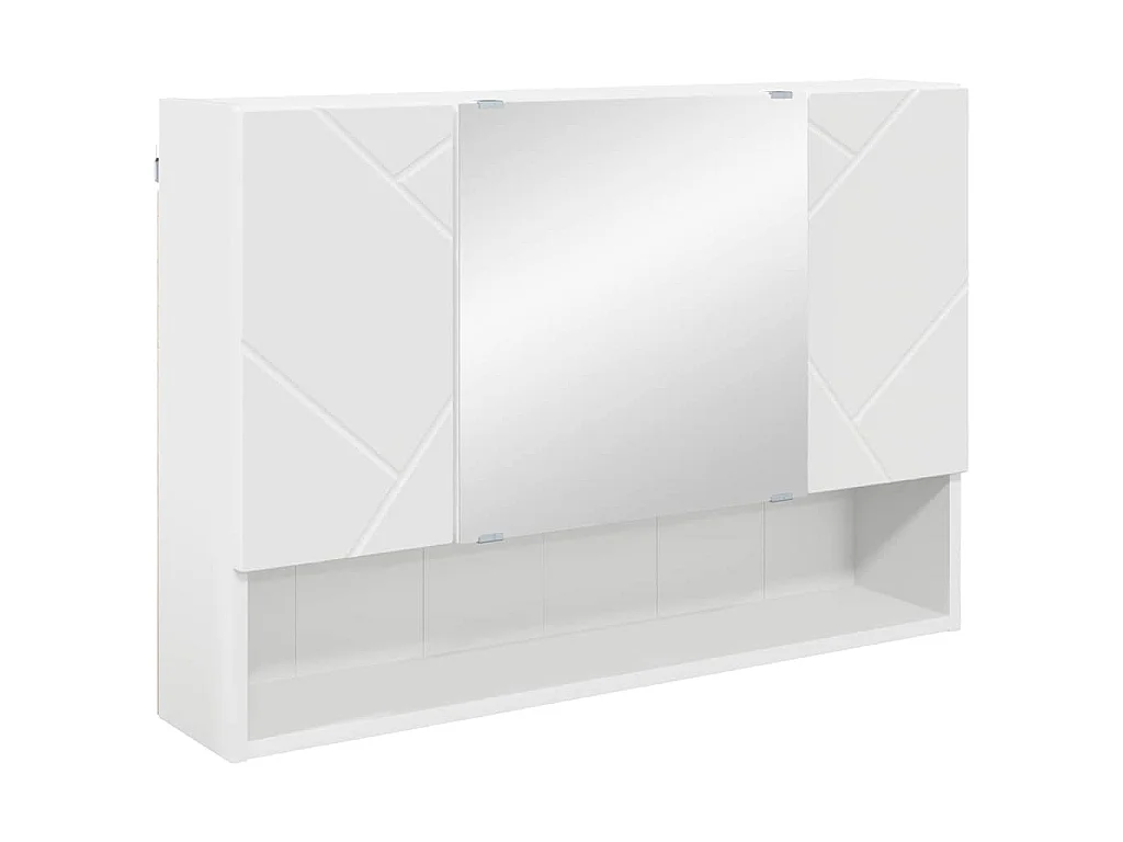 Set di mobili da bagno con cassetto 4 pezzi Bianco