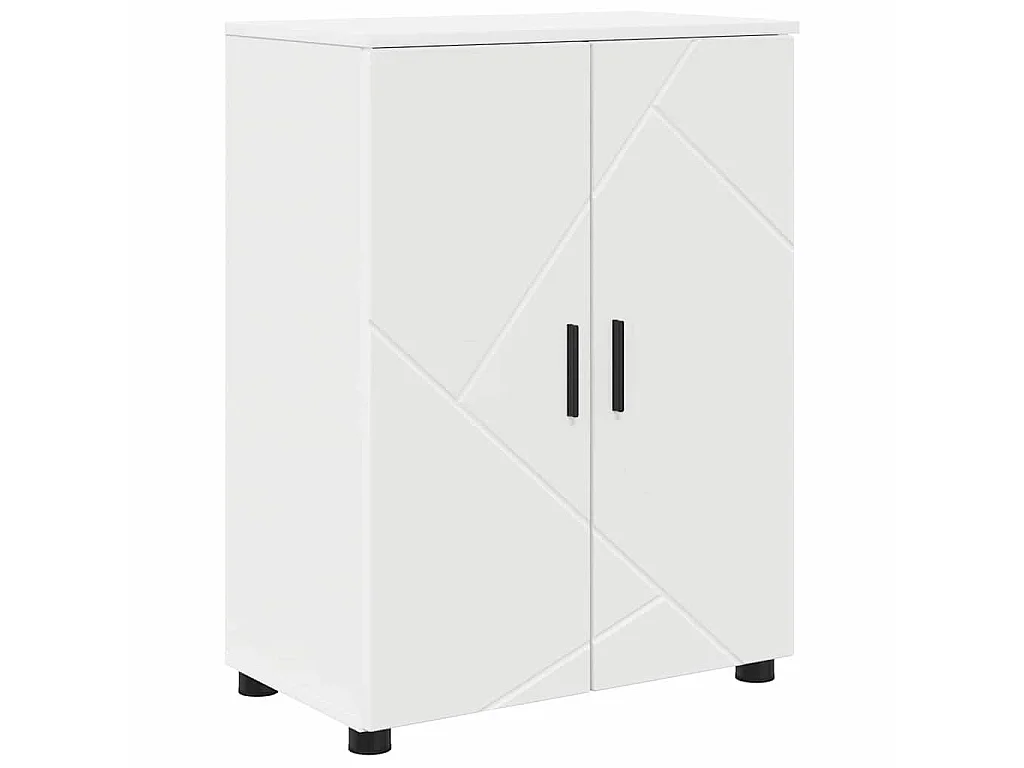 Set di mobili da bagno con cassetto 4 pezzi Bianco