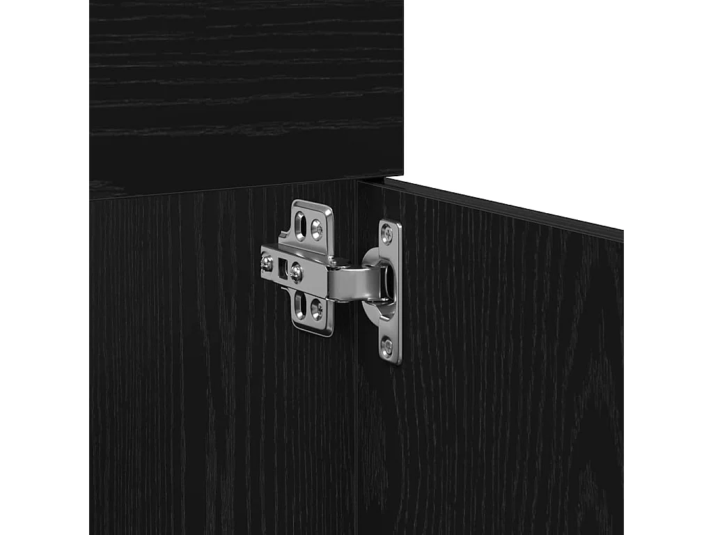 Armoire d'évier Chêne noir 80 x 38.5 x 46 cm Bois d'ingénierie