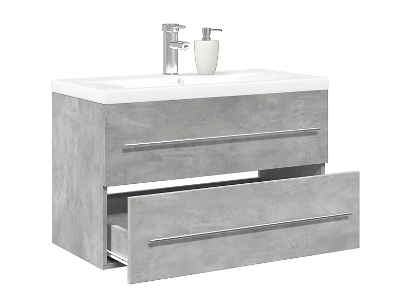 Conjunto de muebles de baño de 2 piezas gris hormigón