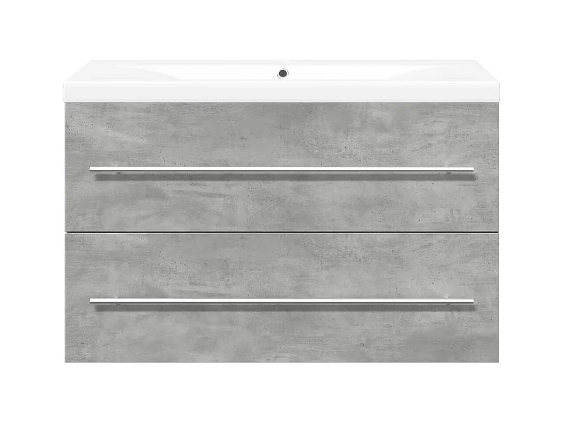 Set di mobili da bagno 2 pezzi grigio cemento