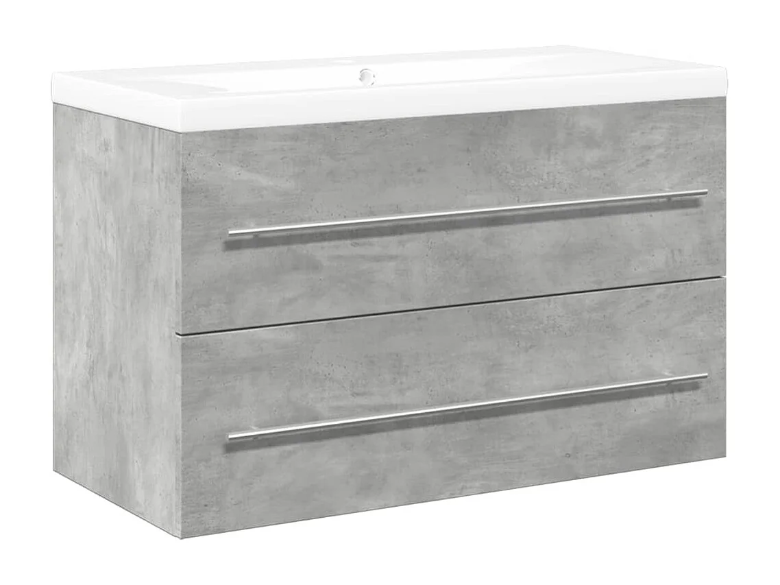 2-delige badkamermeubelset betongrijs