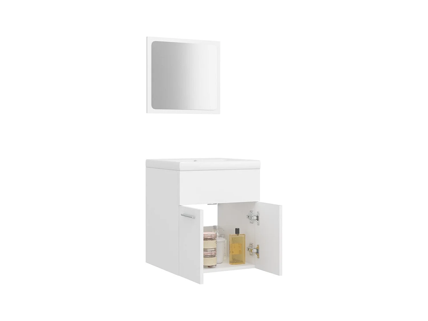Conjunto de muebles de baño de aglomerado blanco