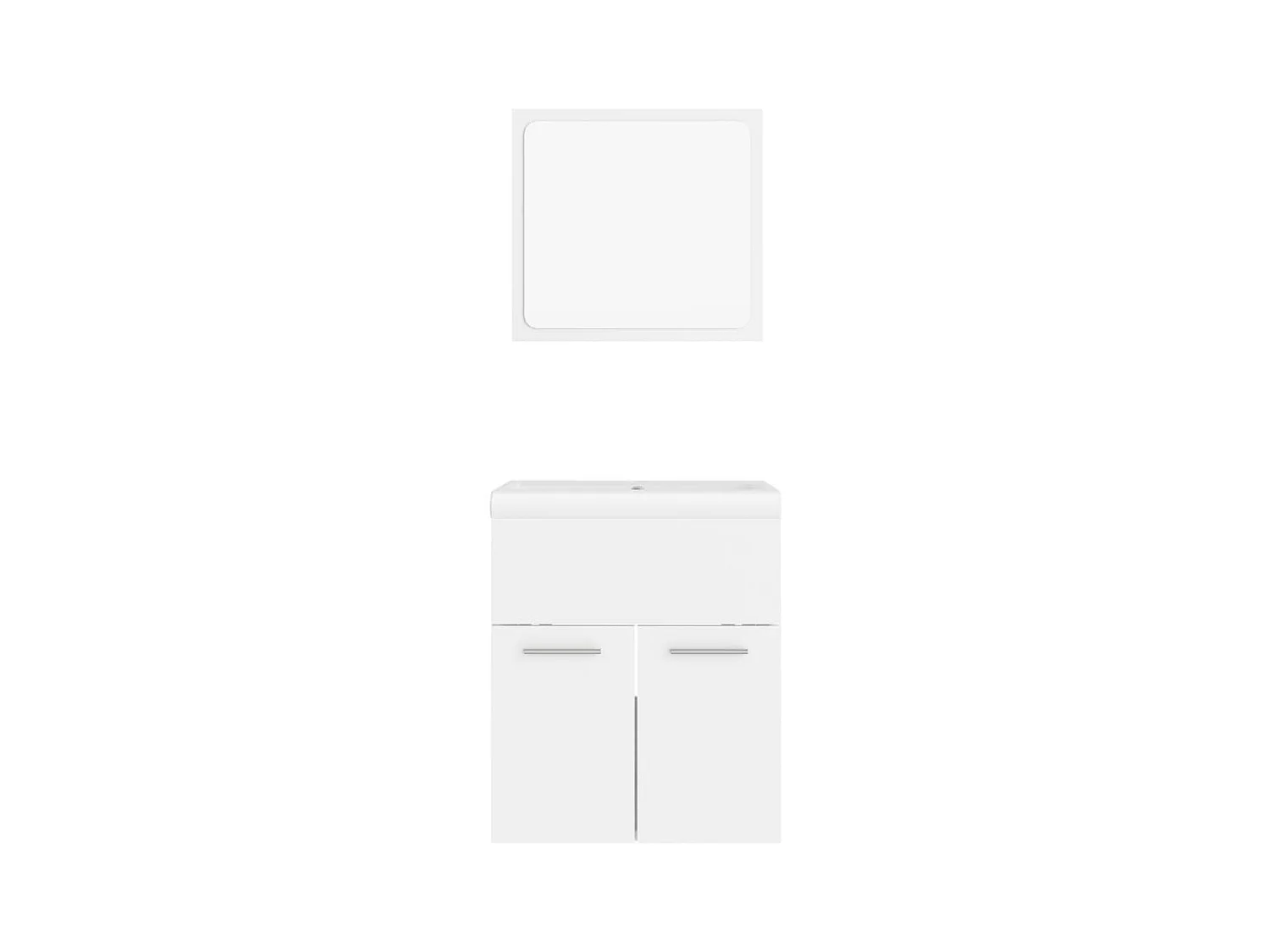Conjunto de muebles de baño de aglomerado blanco