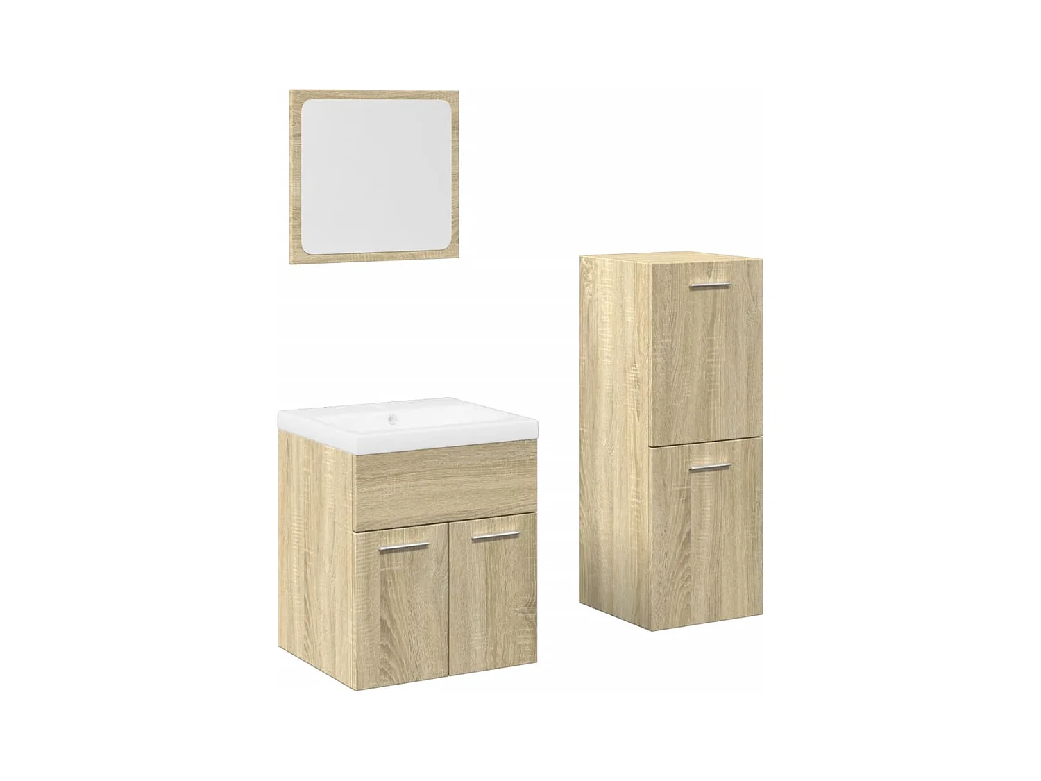 4-delige badkamermeubelset Sonoma Oak