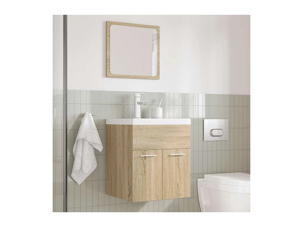 3-delige badkamermeubelset Sonoma eiken