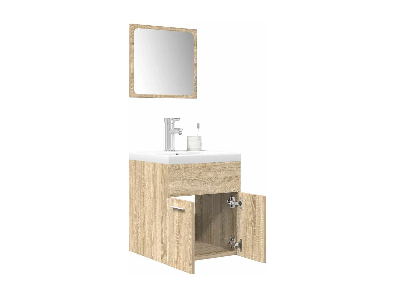 Ensemble de meubles de salle de bain 3 pcs chêne sonoma