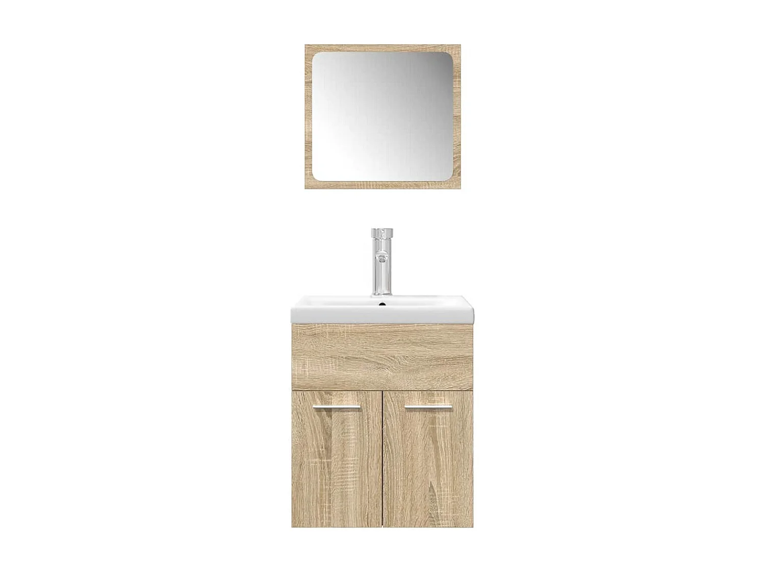 Ensemble de meubles de salle de bain 3 pcs chêne sonoma